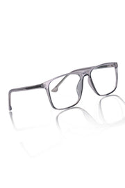 Premium Series Pure Acetate Sheet Rectangle Eyewear Frame | Modern Fashionable Trending Spectacle Eyeglasses For Men and Women (Ash Grey)