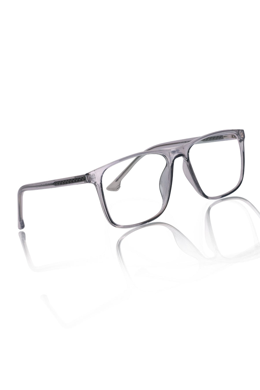 Premium Series Pure Acetate Sheet Rectangle Eyewear Frame | Modern Fashionable Trending Spectacle Eyeglasses For Men and Women (Ash Grey)