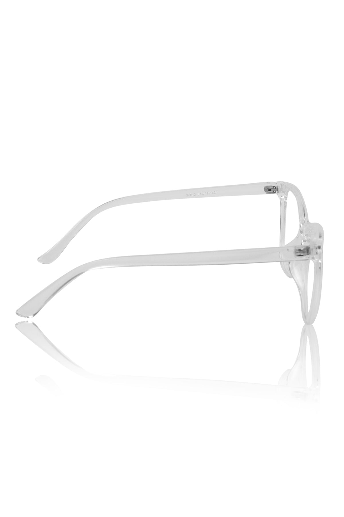 Stylish Looking Over size Cat Eye Spectcale Frame | Anti Glare Computer Protection Eyewear Eyeglasses For Women (Transparent)