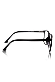 Premium Series Pure Acetate Sheet Rectangle Eyewear Frame | Modern Fashionable Trending Spectacle Eyeglasses For Men and Women (Opaque Black)