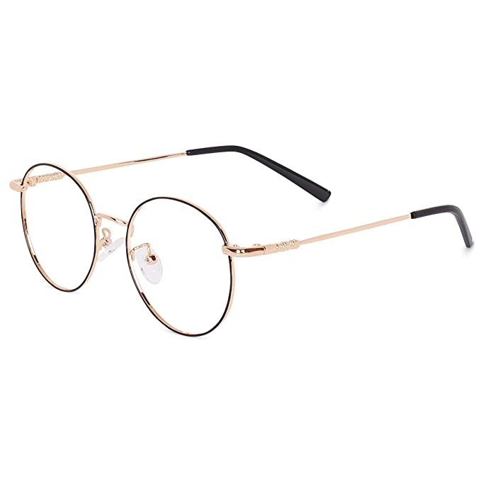 Stylish Looking Round Metal Frame (Black and Gold)