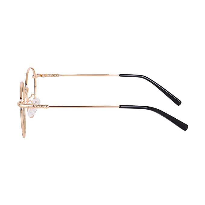 Stylish Looking Round Metal Frame (Black and Gold)