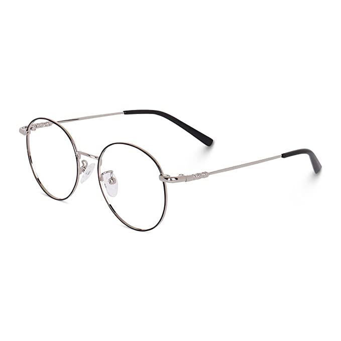 Stylish Looking Round Metal Frame (Black and Silver)