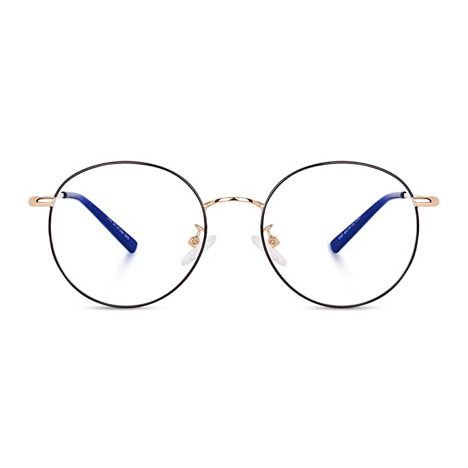 Stylish Looking Round Metal Frame (Black and Gold)
