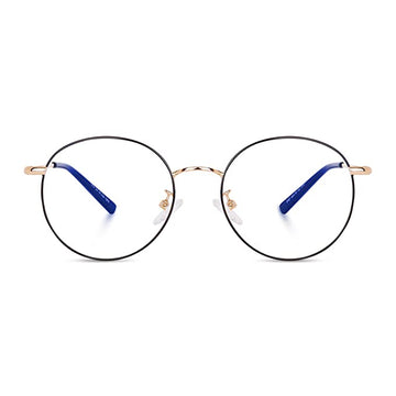 Stylish Looking Round Metal Frame (Black and Gold)