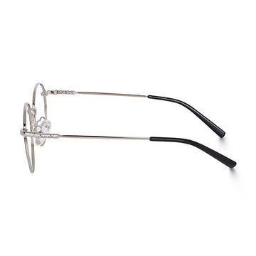Stylish Looking Round Metal Frame (Black and Silver)