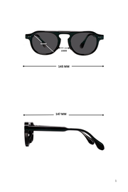 Legacy Round Aviator Sunglasses – UV400 Polarized (Black)