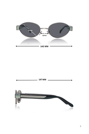 Legacy Metal Oval Sunglasses – UV400 Polarized (Silver)