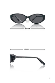Legacy Cat Eye Sunglasses – UV400 Polarized (Black)