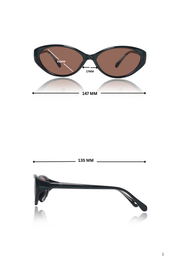 Legacy Cat Eye Sunglasses – UV400 Polarized (Brown)