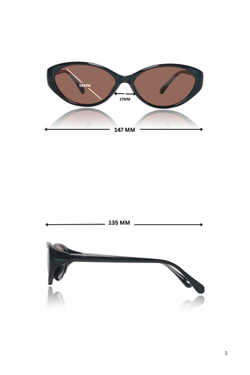Legacy Cat Eye Sunglasses – UV400 Polarized (Brown)