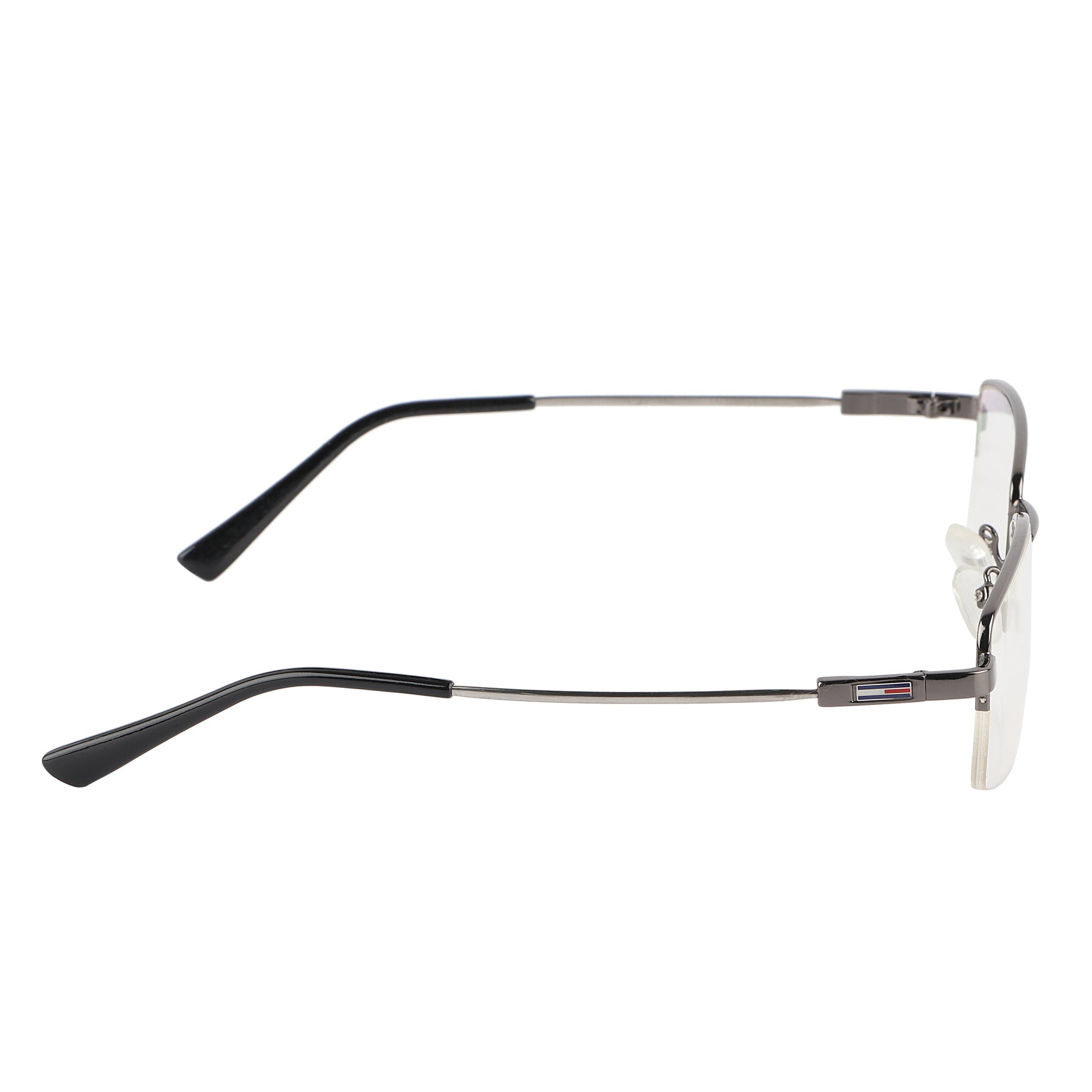 Flexible Arms Metal Half Rim Frame (Grey)