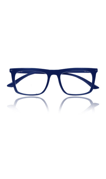 Colour Frame Series Stylish Spectacle Frames for Men | Blue Rays Protection Rectangle Eyewear with Anti Glare Glasses for Men and Women (Blue)