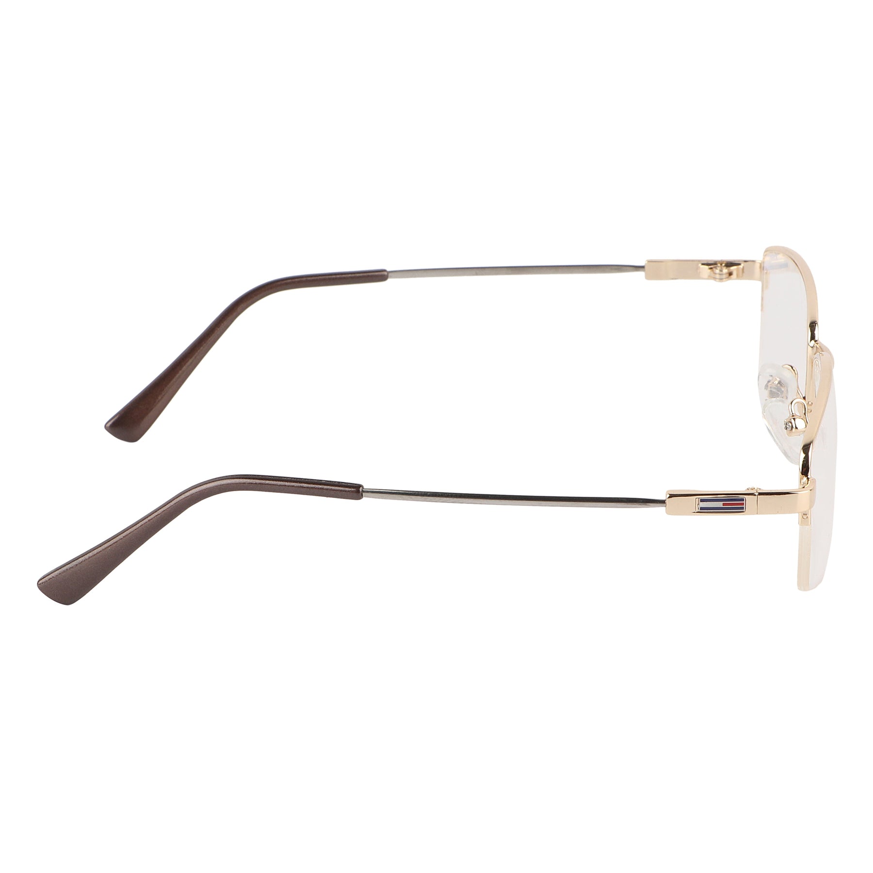 Flexible Arms Metal Half Rim Frame (Gold)