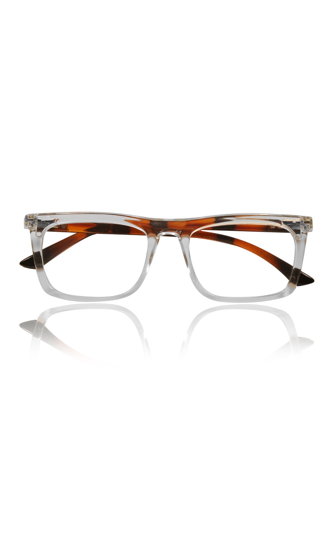 Colour Frame Series Stylish Spectacle Frames for Men | Blue Rays Protection Rectangle Eyewear with Anti Glare Glasses for Men and Women (Printed Transparent)