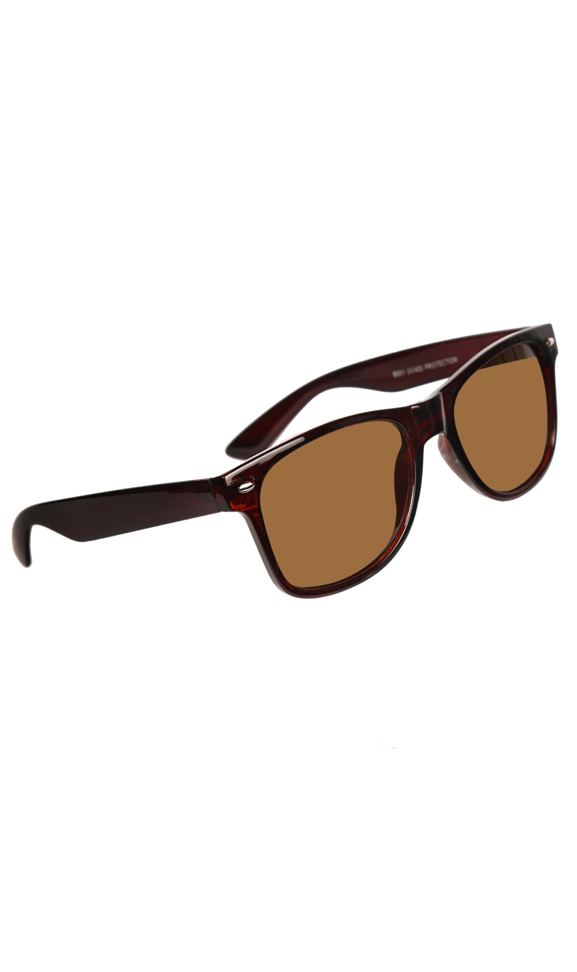 Stylish Looking Fashionable UV Protection Sunglasses Wayfare Shape Eyeshades For Men and Women (Brown)