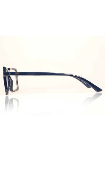 Colour Frame Series Eyewears | Blue Rays Protection Square Stylish Spectacles With Anti Glare Eyeglasses For Men and Women Eyewears (Navy Blue)