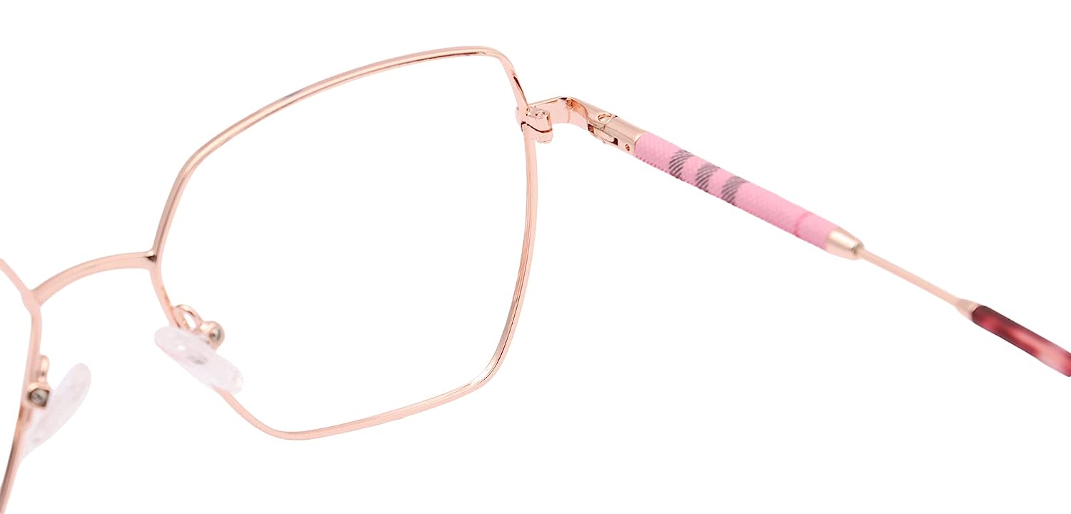 Premium Cat-Eye Metal Frame For Women (Rose Gold)