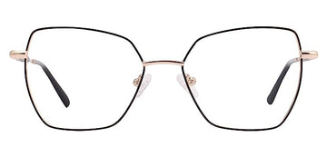 Premium Cat-Eye Metal Frame For Women (Black and Gold)