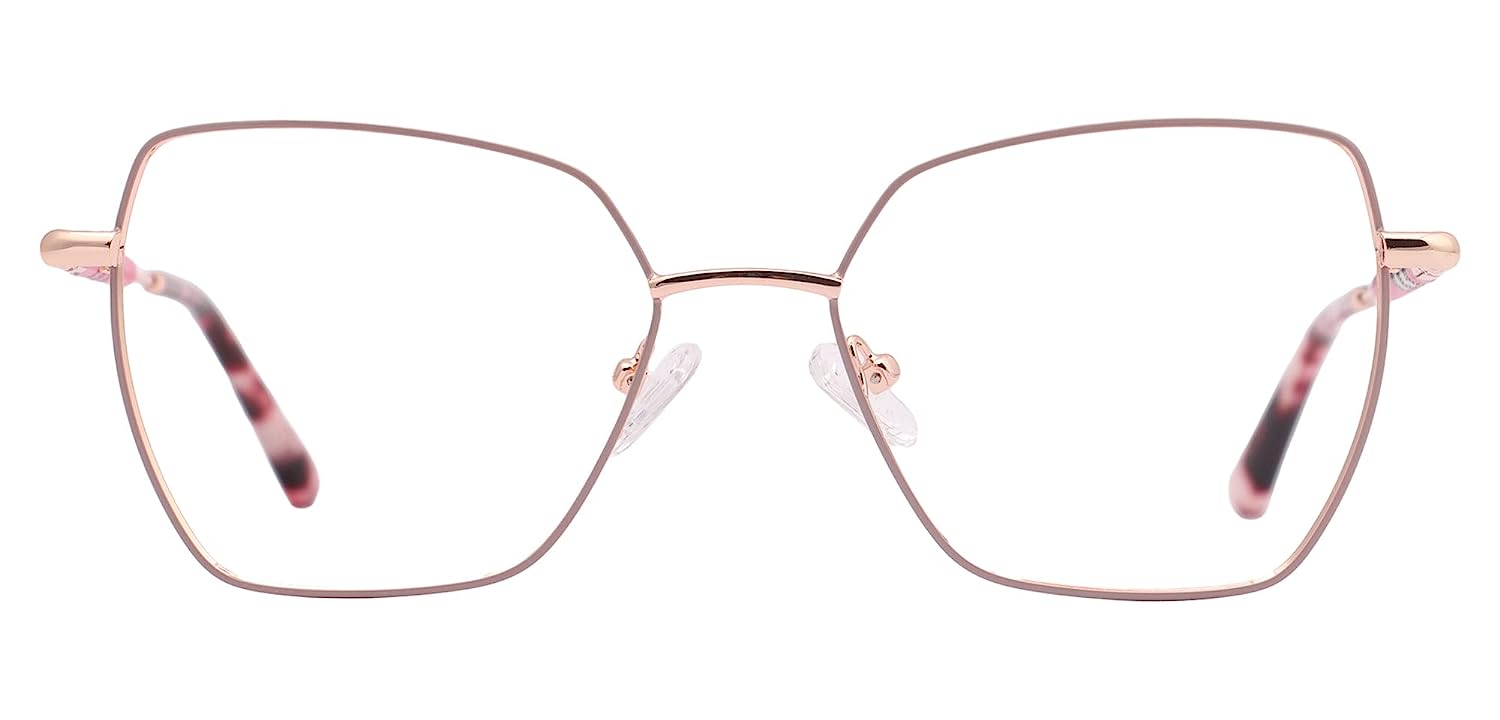 Premium Cat-Eye Metal Frame For Women (Rose Gold)