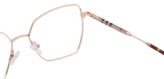 Premium Cat-Eye Metal Frame For Women (Brown and Gold)