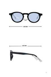 Legacy Round Sunglasses – UV400 Polarized (Trans Blue)