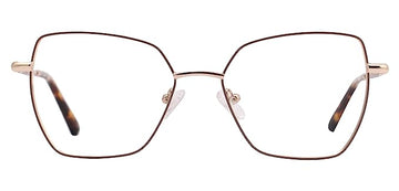 Premium Cat-Eye Metal Frame For Women (Brown and Gold)