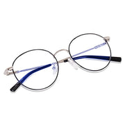 Stylish Looking Round Metal Frame (Black and Silver)