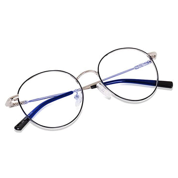 Stylish Looking Round Metal Frame (Black and Silver)