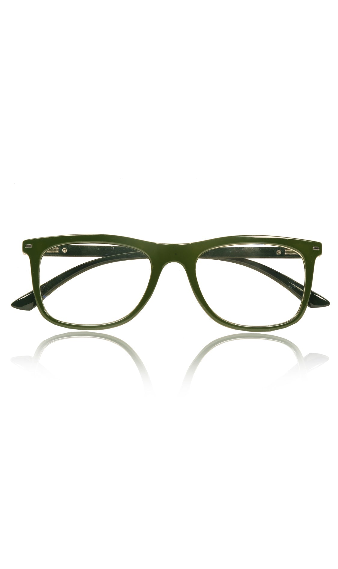 Colour Frame Series Eyewears | Blue Rays Protection Wayfare Stylish Spectacles With Anti Glare Eyeglasses For Men and Women Eyewears (Leaf Green)