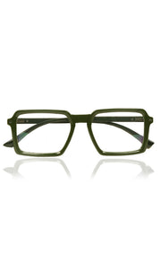 Colour Frame Series Eyewears | Blue Rays Protection Square Stylish Spectacles With Anti Glare Eyeglasses For Men and Women Eyewears (Leaf green)