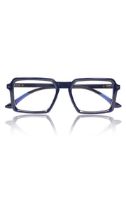 Colour Frame Series Eyewears | Blue Rays Protection Square Stylish Spectacles With Anti Glare Eyeglasses For Men and Women Eyewears (Navy Blue)