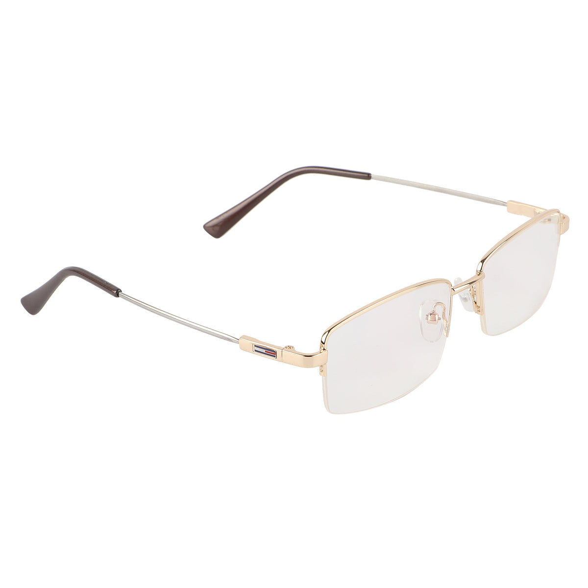 Flexible Arms Metal Half Rim Frame (Gold)