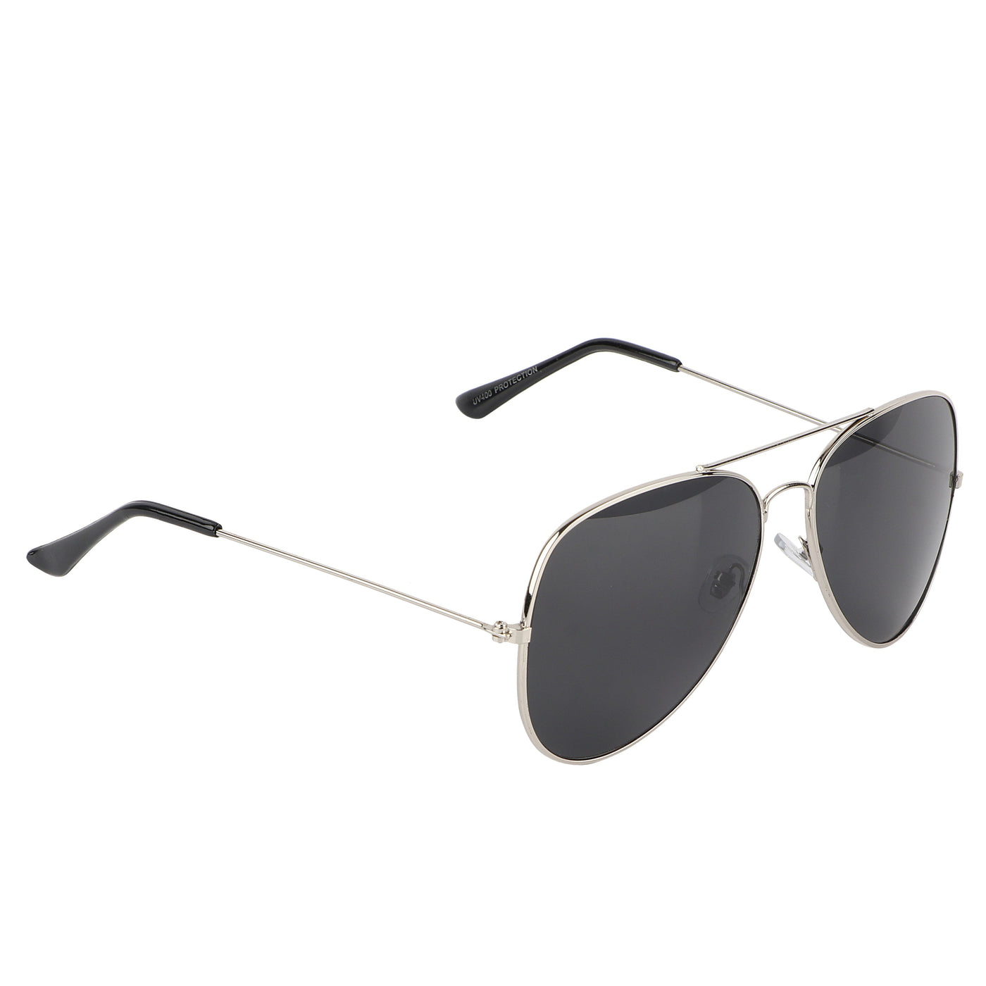 Aviator UV Protection Sunglass (Silver and Full Black)