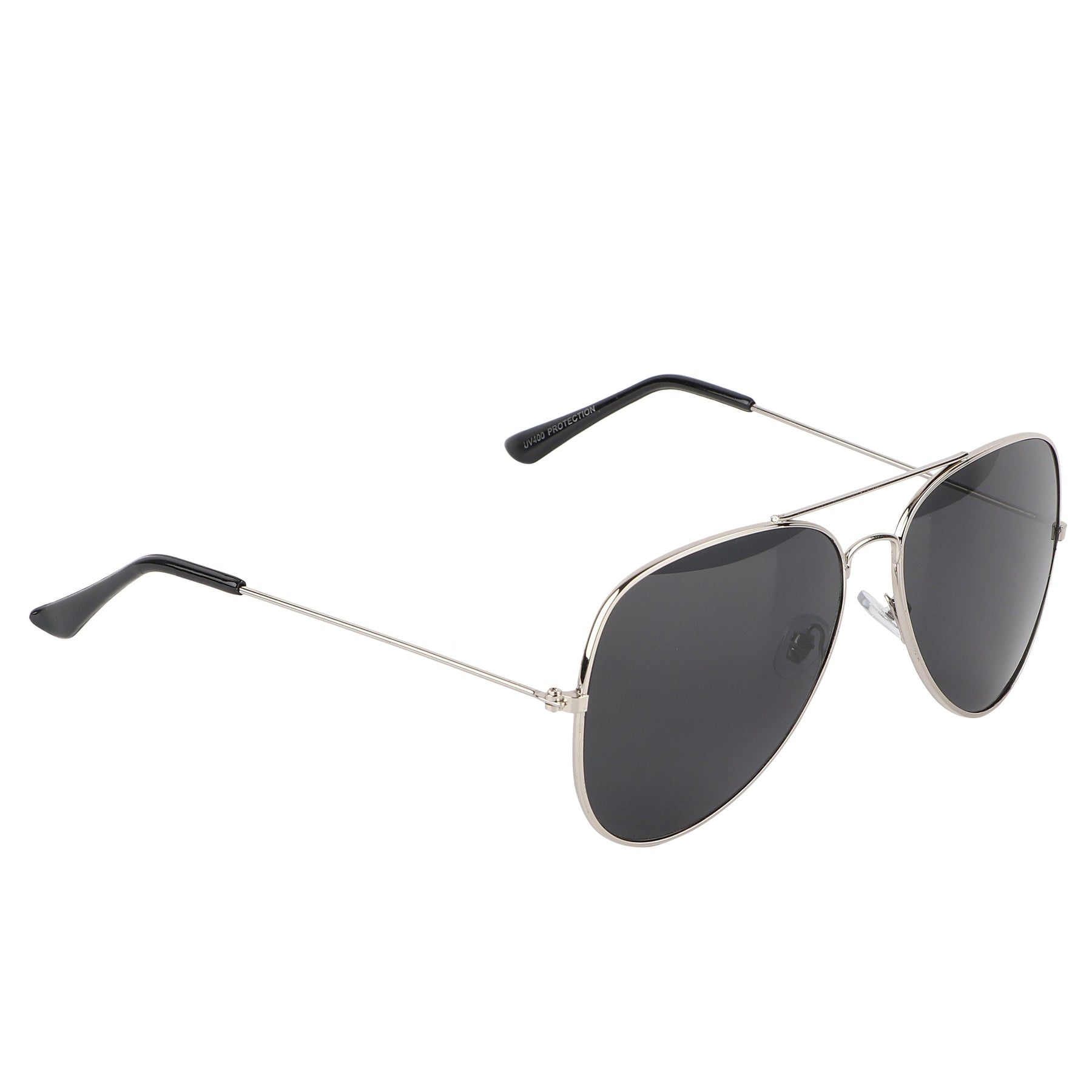 Aviator UV Protection Sunglass (Silver and Full Black)