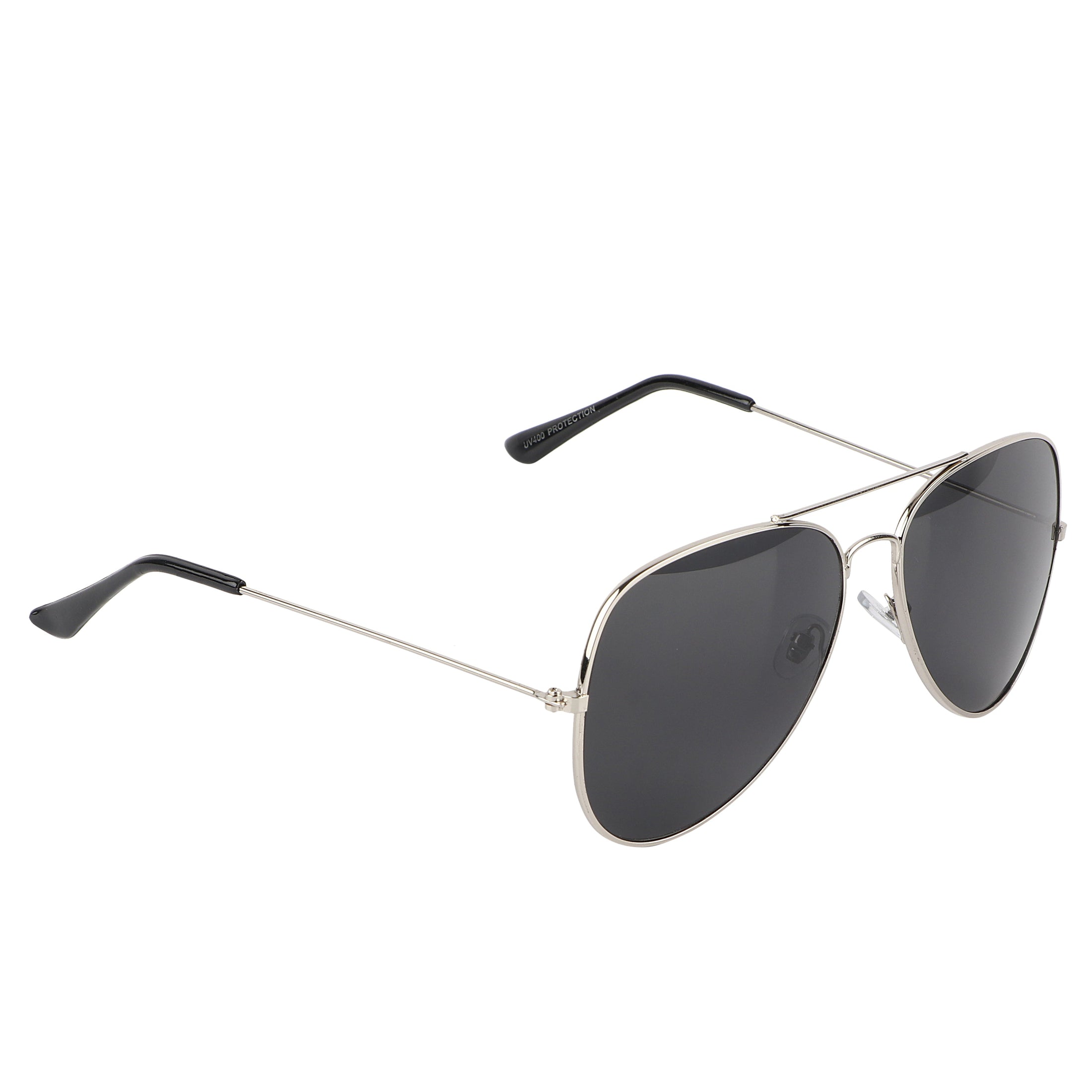 Aviator UV Protection Sunglass (Silver and Full Black)