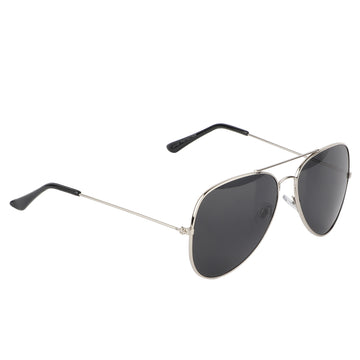 Aviator UV Protection Sunglass (Silver and Full Black)