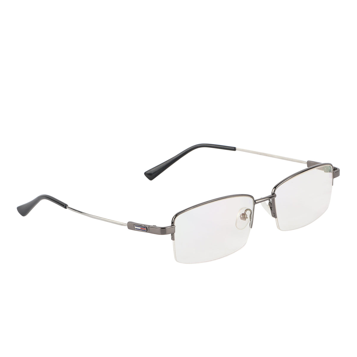 Flexible Arms Metal Half Rim Frame (Grey)