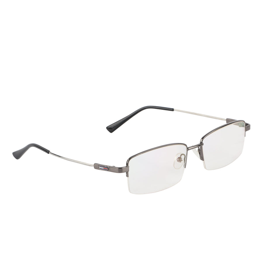 Flexible Arms Metal Half Rim Frame (Grey)