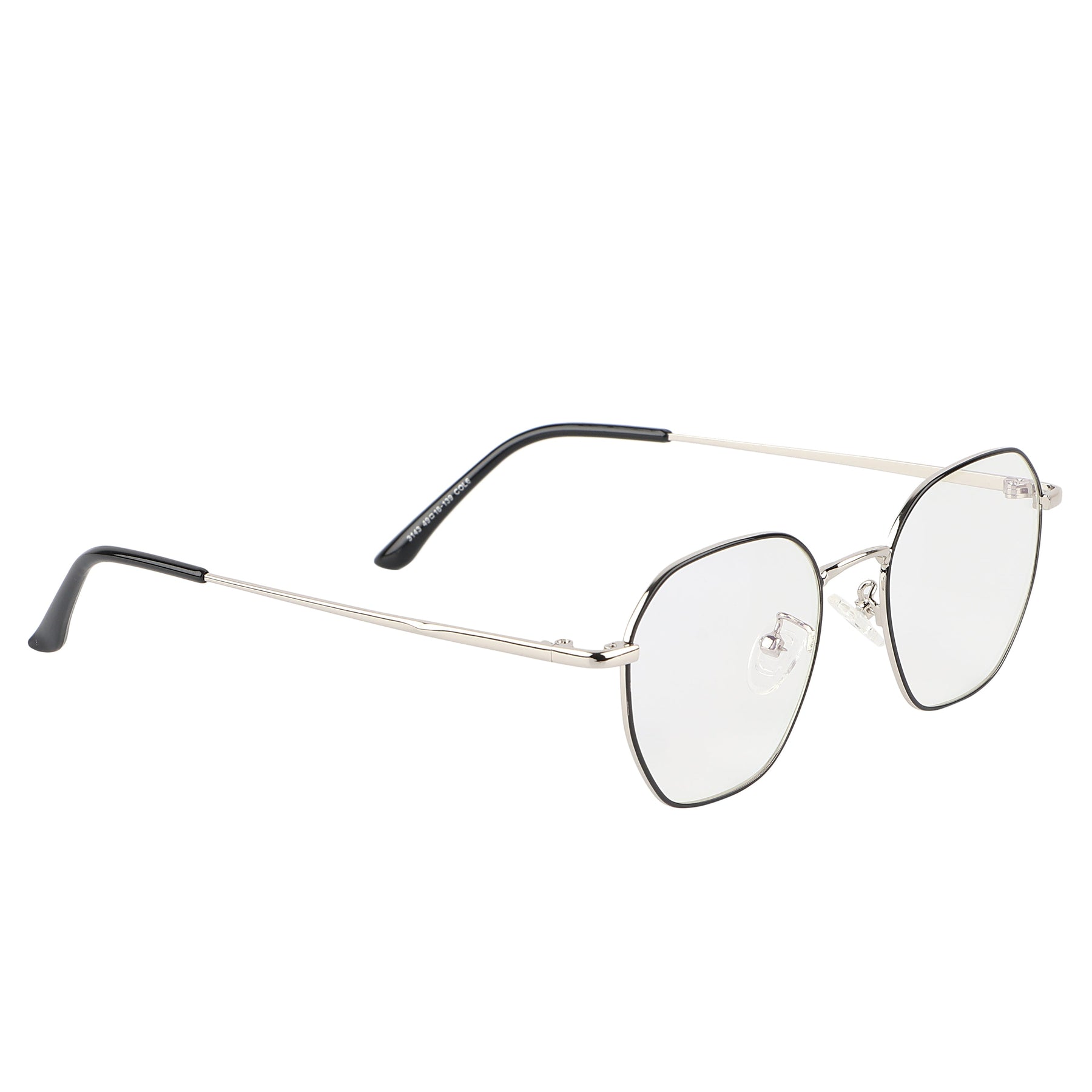 Premium Quality Hexagonal Metal Frame (Black & Silver)