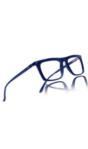 Colour Frame Series Stylish Spectacle Frames for Men | Blue Rays Protection Rectangle Eyewear with Anti Glare Glasses for Men and Women (Blue)