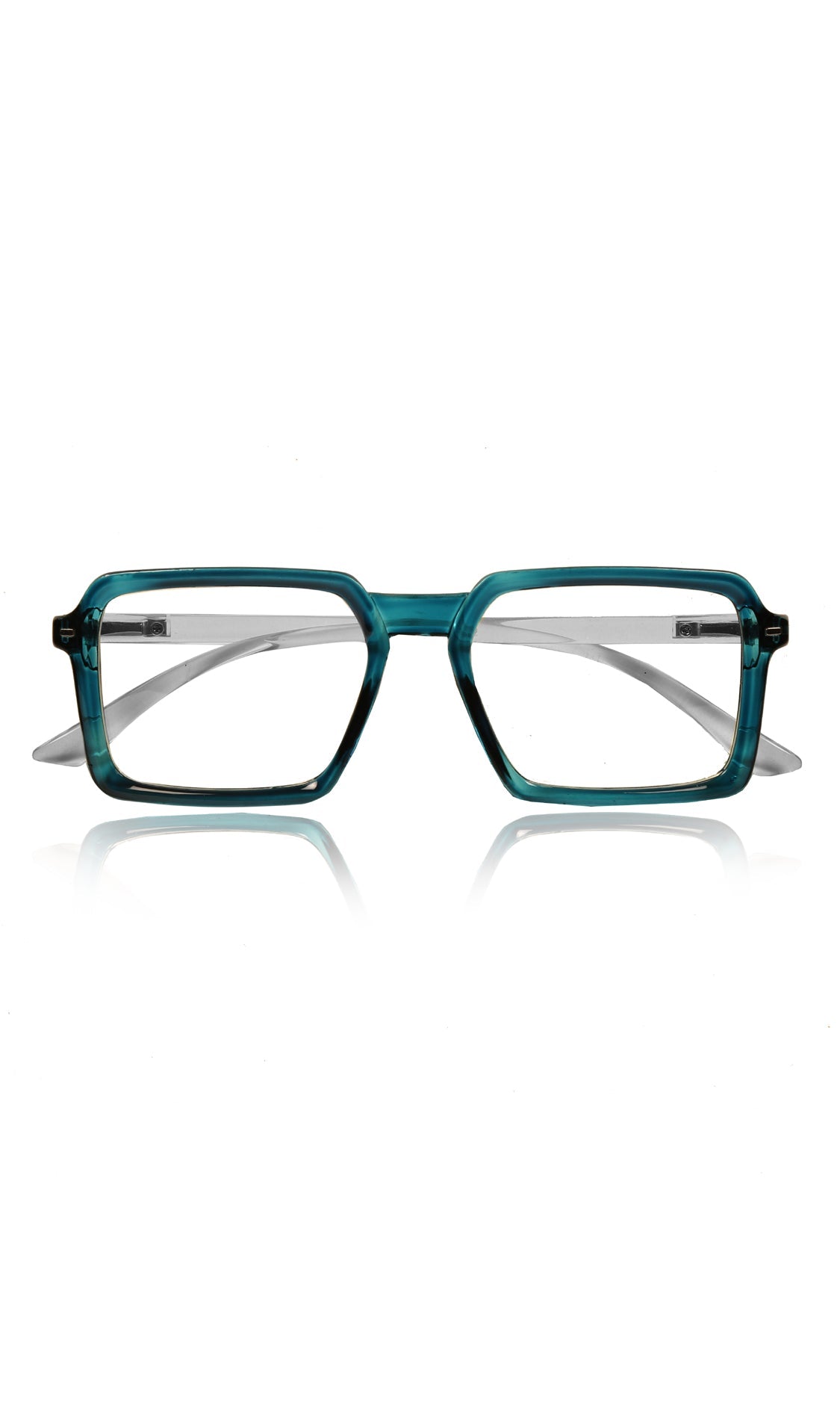 Colour Frame Series Eyewears | Blue Rays Protection Square Stylish Spectacles With Anti Glare Eyeglasses For Men and Women Eyewears (Turquoise Blue)