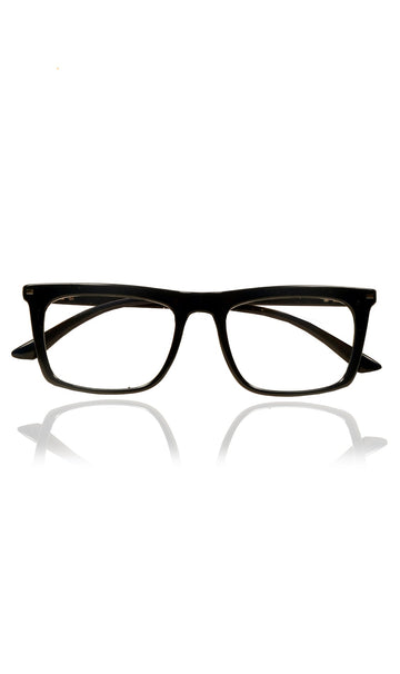 Colour Frame Series Stylish Spectacle Frames for Men | Blue Rays Protection Rectangle Eyewear with Anti Glare Glasses for Men and Women (Black)