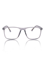 Premium Series Pure Acetate Sheet Rectangle Eyewear Frame | Modern Fashionable Trending Spectacle Eyeglasses For Men and Women (Ash Grey)