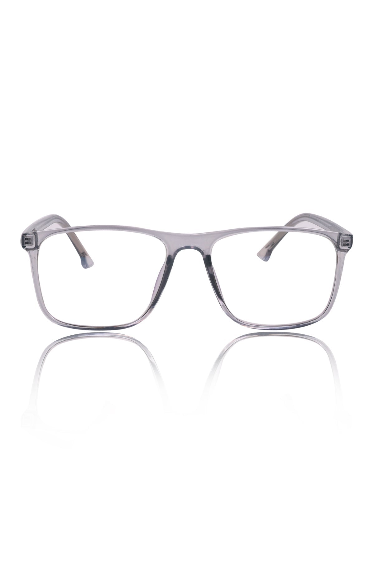 Premium Series Pure Acetate Sheet Rectangle Eyewear Frame | Modern Fashionable Trending Spectacle Eyeglasses For Men and Women (Ash Grey)