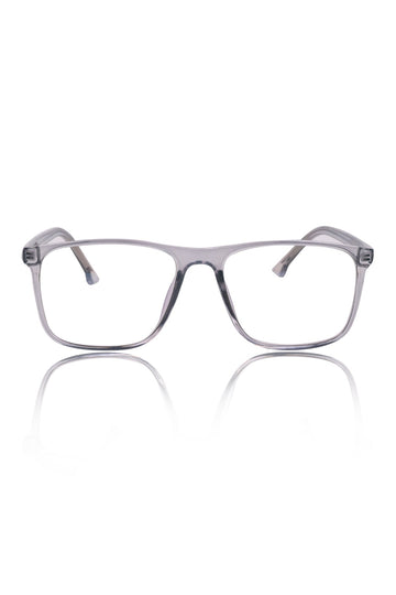Premium Series Pure Acetate Sheet Rectangle Eyewear Frame | Modern Fashionable Trending Spectacle Eyeglasses For Men and Women (Ash Grey)