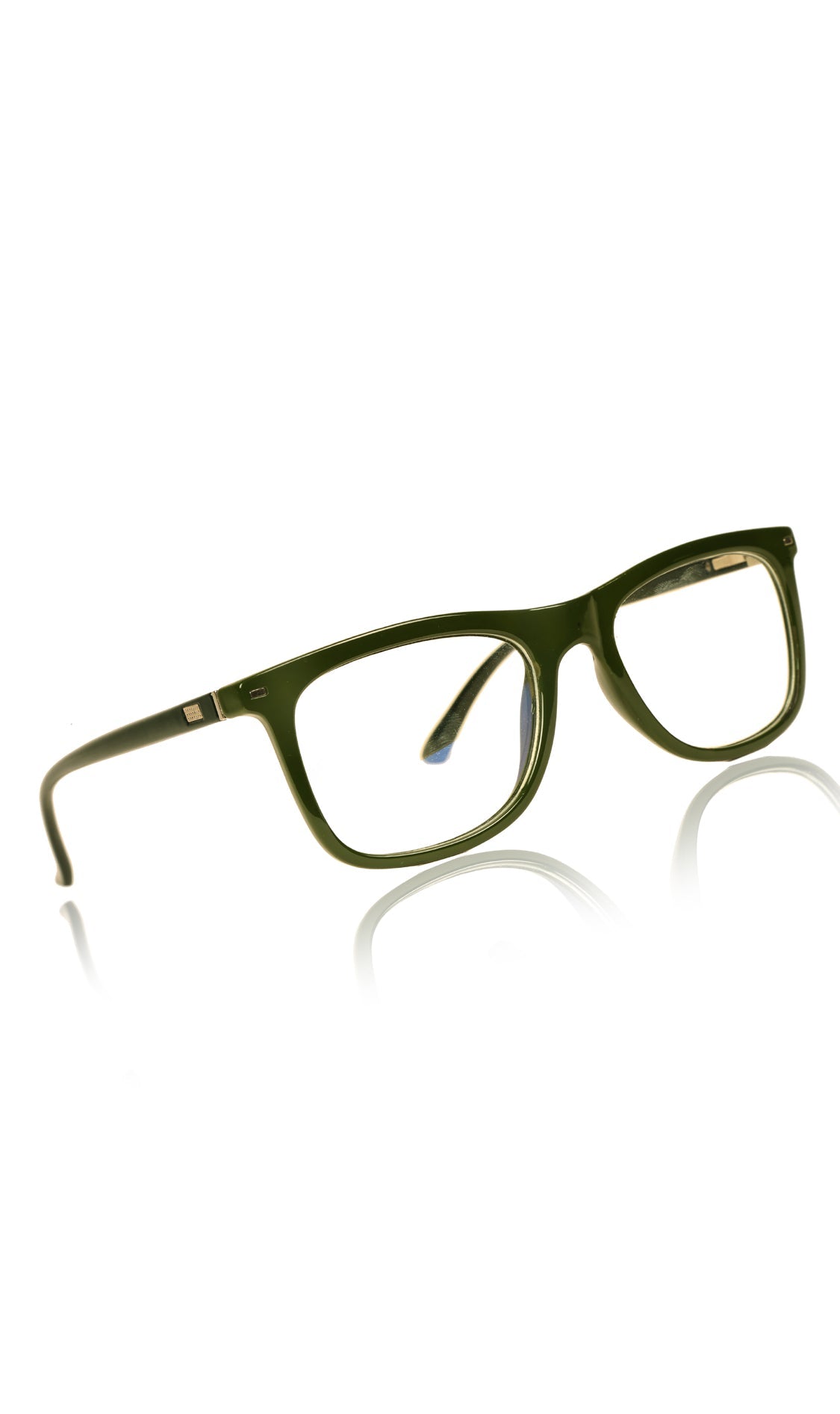 Colour Frame Series Eyewears | Blue Rays Protection Wayfare Stylish Spectacles With Anti Glare Eyeglasses For Men and Women Eyewears (Leaf Green)
