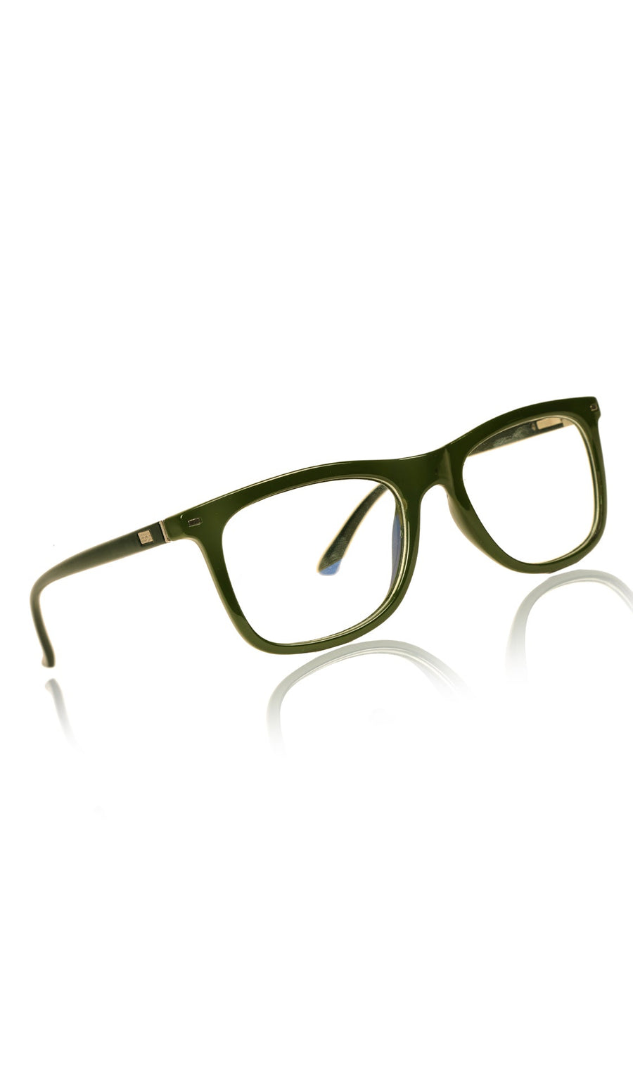 Colour Frame Series Eyewears | Blue Rays Protection Wayfare Stylish Spectacles With Anti Glare Eyeglasses For Men and Women Eyewears (Leaf Green)