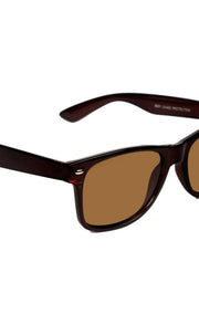 Stylish Looking Fashionable UV Protection Sunglasses Wayfare Shape Eyeshades For Men and Women (Brown)