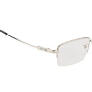 Flexible Arms Metal Half Rim Frame (Silver)